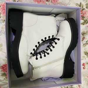 BRAND NEW Madden Girl Carra White Boots